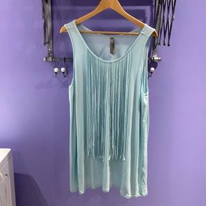 PLUS SIZE Pennington’s boho tank with tassels